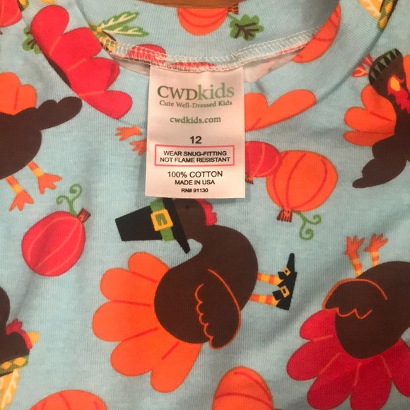 EUC Thanksgiving Pajamas - Picture 5 of 6